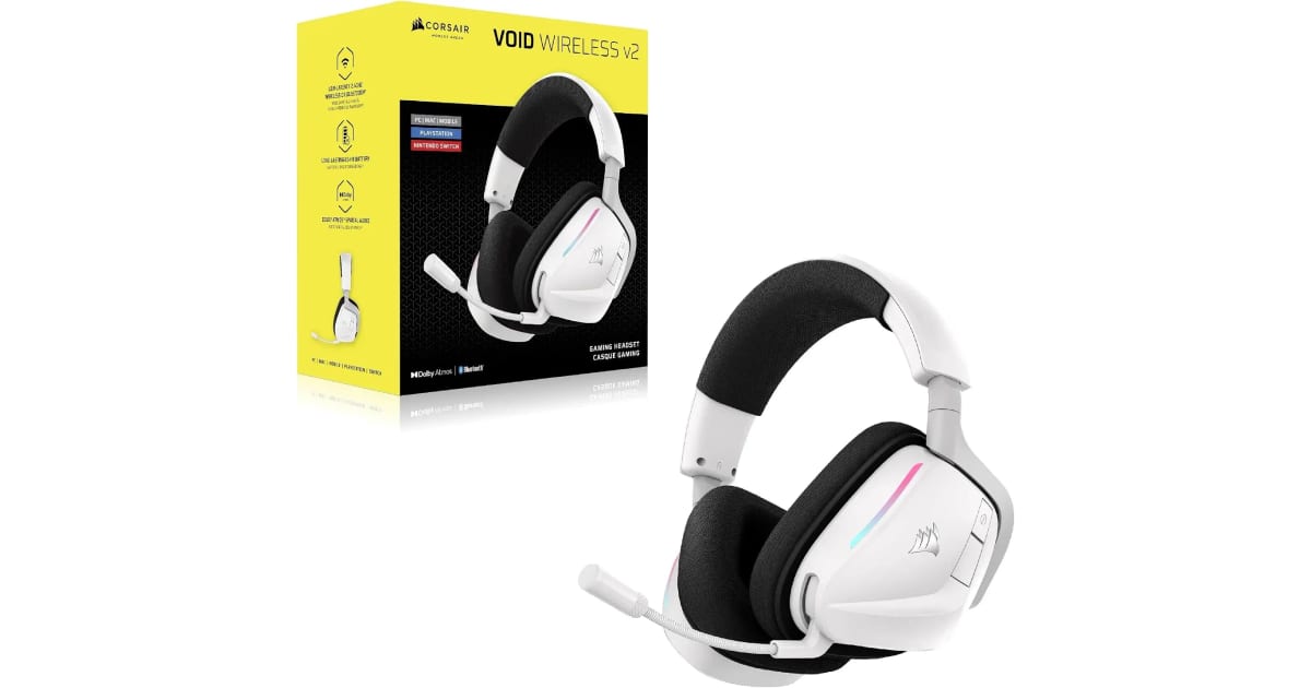 Headset Corsair VOID WIRELESS V2 BLANCOS/NEGRO