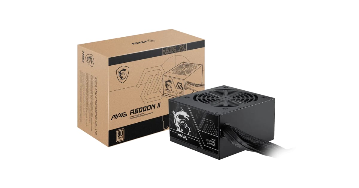 Power Supply MSI MAG A600DN II 80 PLUS